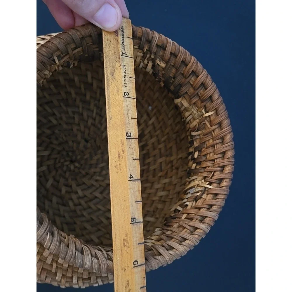 Vintage Wicker Woven Vase Boho Baskets Home Decor Tight Weave‎ For Dry Flower